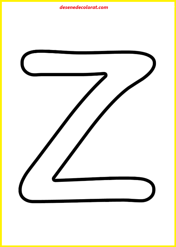 LETTER Z COLORING PAGES