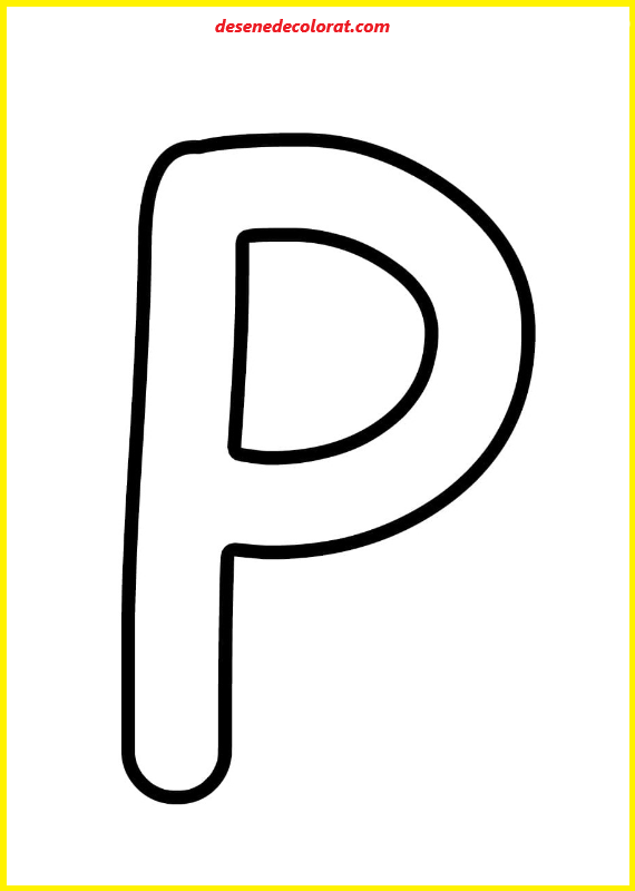 LETTER P COLORING PAGES