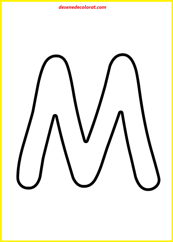 LETTER M COLORING PAGES