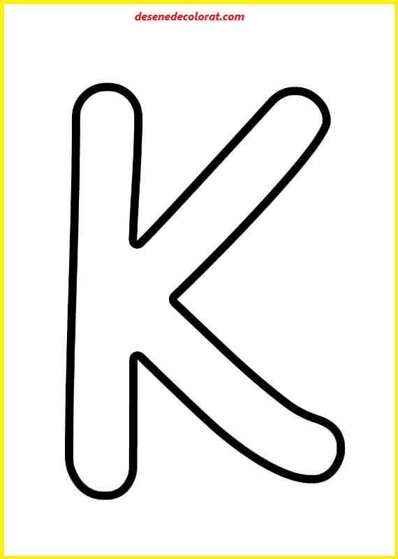 LETTER K COLORING PAGES
