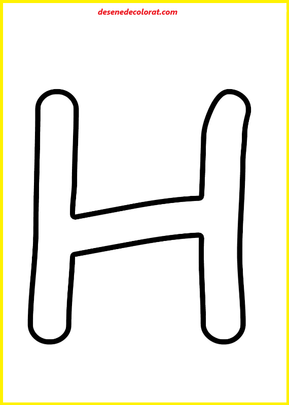 LETTER H COLORING PAGES