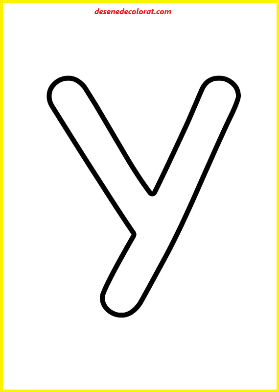 LETTER Y COLORING PAGES