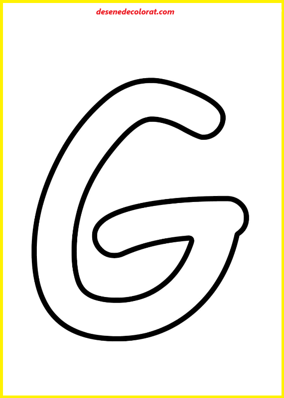 LETTER G COLORING PAGES