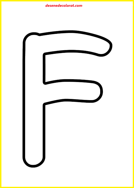 LETTER F COLORING PAGES