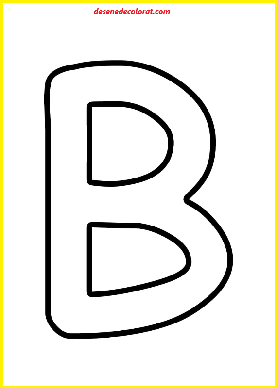 LETTER B COLORING PAGES