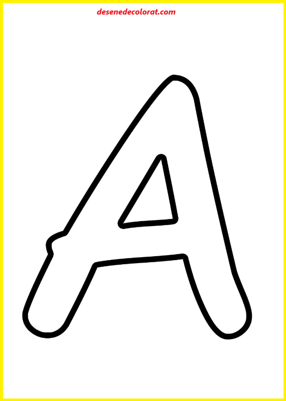 LETTER A COLORING PAGES