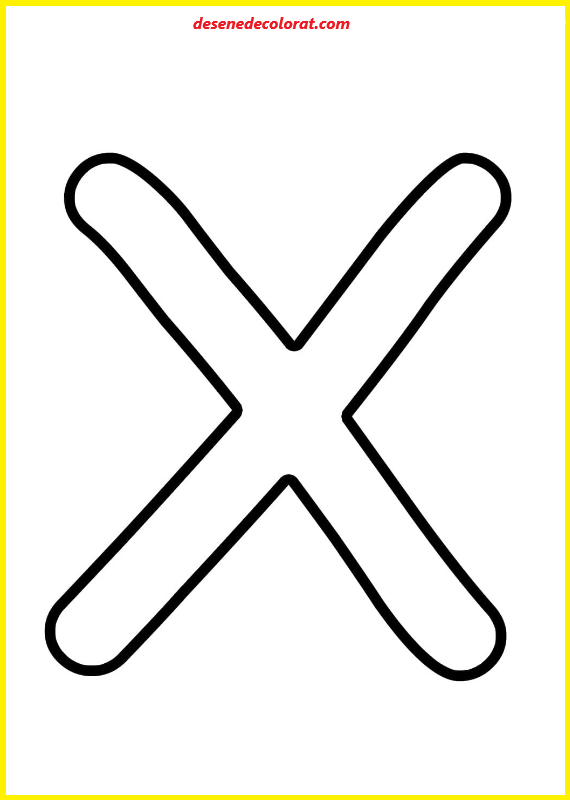LETTER X COLORING PAGES