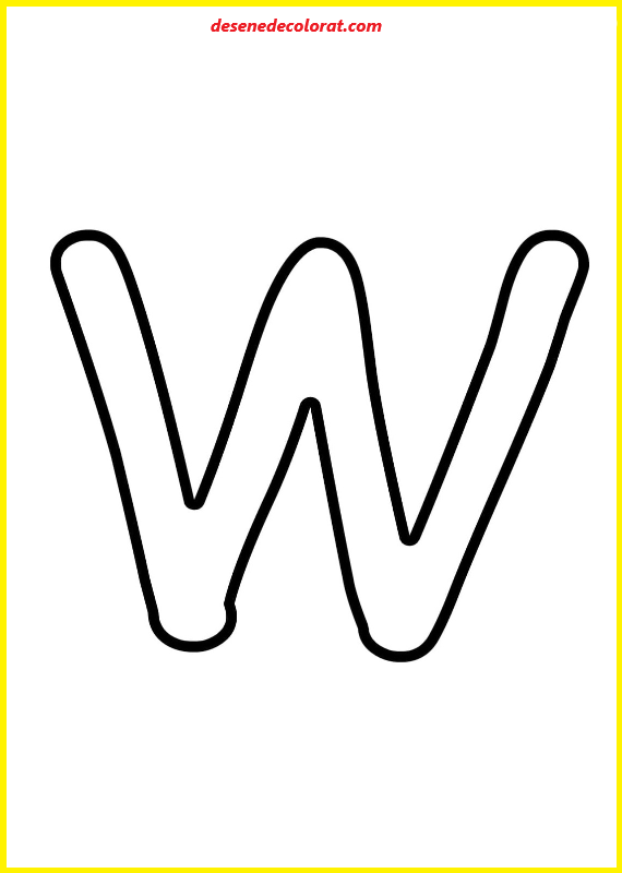 LETTER W COLORING PAGES