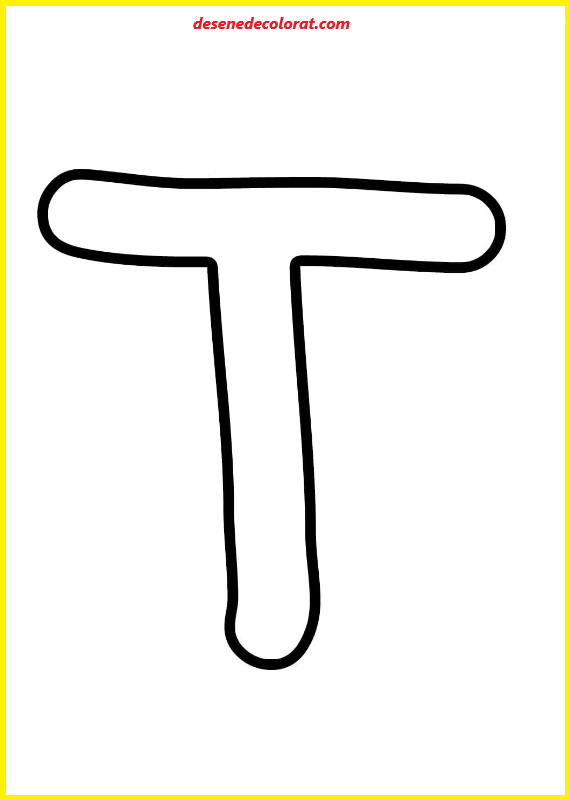 LETTER T COLORING PAGES