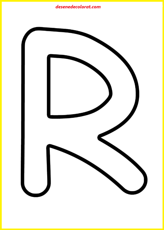 LETTER R COLORING PAGES
