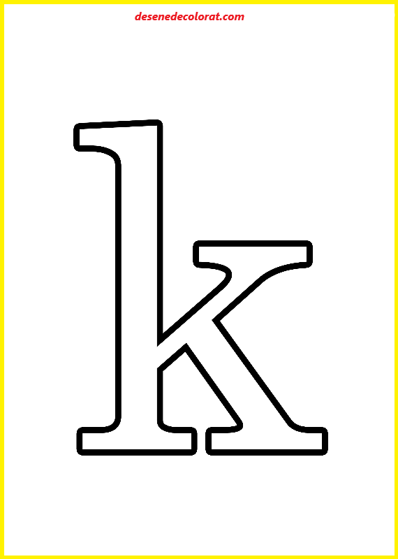 LETTER K COLORING PAGES