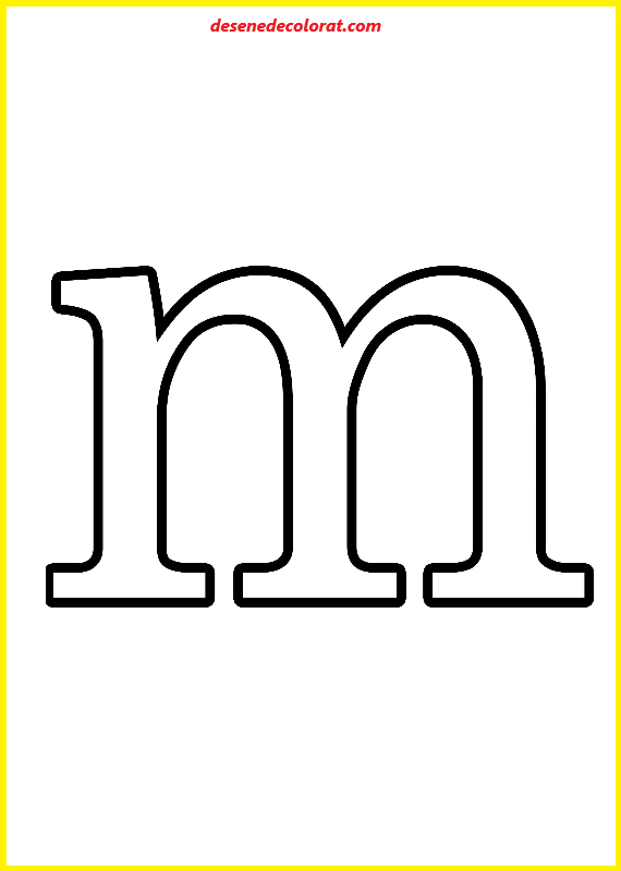 LETTER M COLORING PAGES