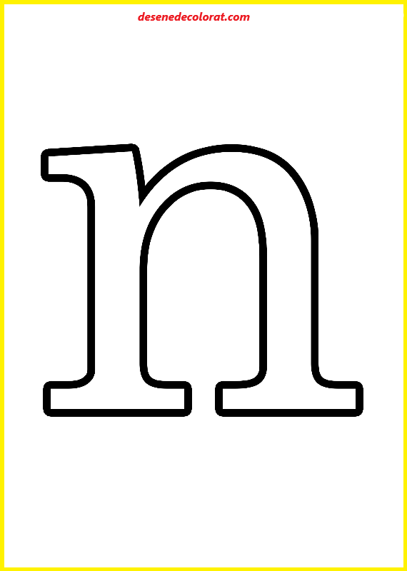 LETTER N COLORING PAGES