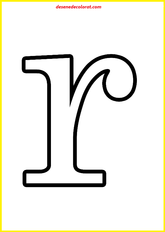 LETTER R COLORING PAGES