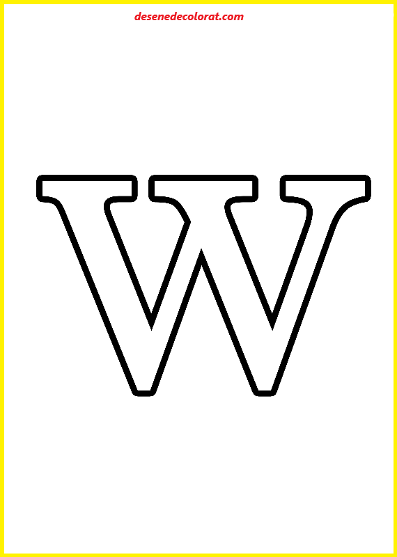 LETTER W COLORING PAGES