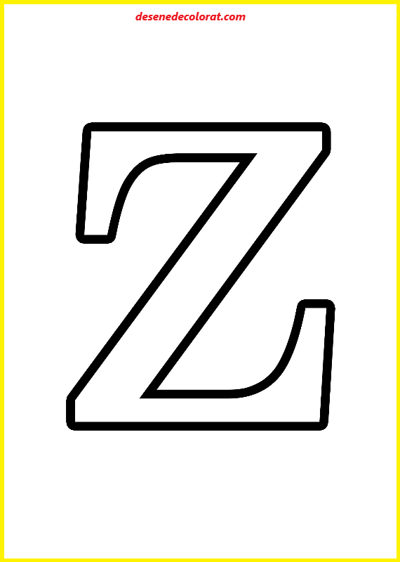 LETTER Z COLORING PAGES