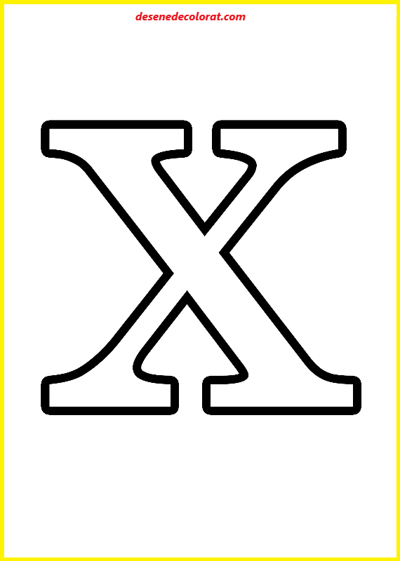 LETTER X COLORING PAGES